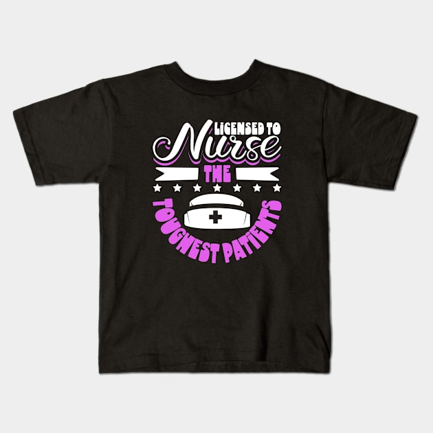 Licensed to nurse - correctional care Kids T-Shirt by Modern Medieval Design